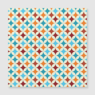 Stilvoll geometrisch: Vintage nahtloses Muster Magnetkarte