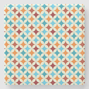 Stilvoll geometrisch: Vintage nahtloses Muster Steinuntersetzer