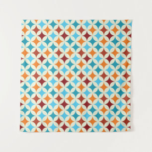 Stilvoll geometrisch: Vintage nahtloses Muster Wandteppich