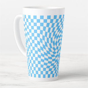 Stilvoll gepolstertes Muster Blau & Weiß Milchtasse