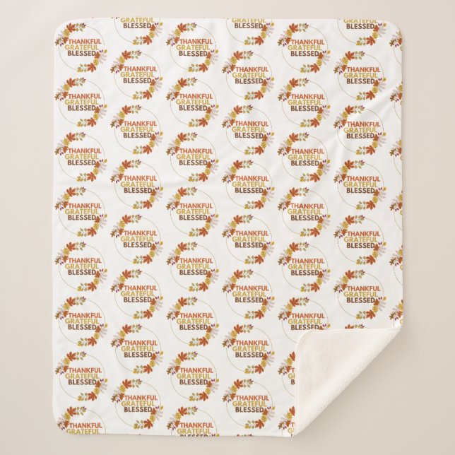 Stilvoll gesegnet, dankbar, dankbar, Erntedank Sherpadecke (Vorderseite)