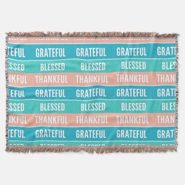 Stilvoll gesegnet, dankbar Dankbarer Erntedank Decke (Vorderseite)