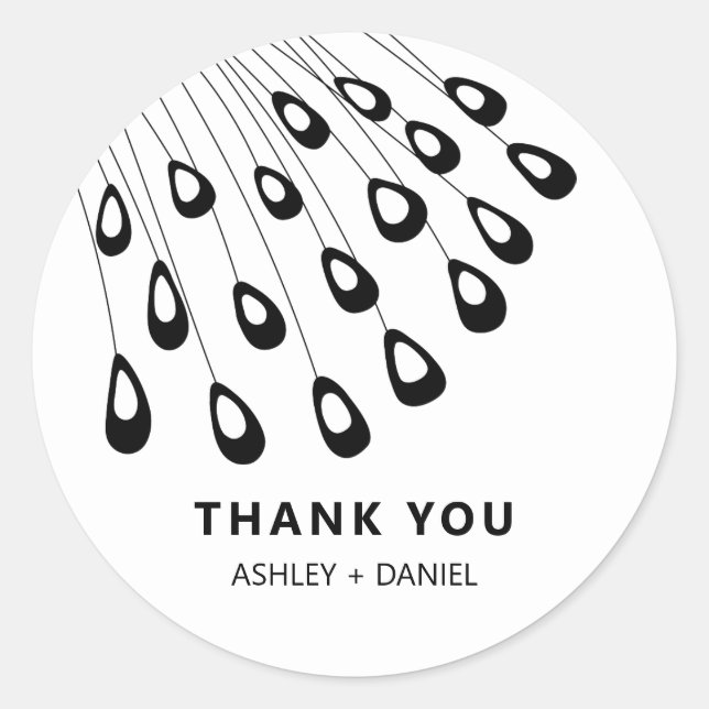 Stilvoll gestaltete Pfauenfederhalter - Moderne Ge Runder Aufkleber (Vorderseite)