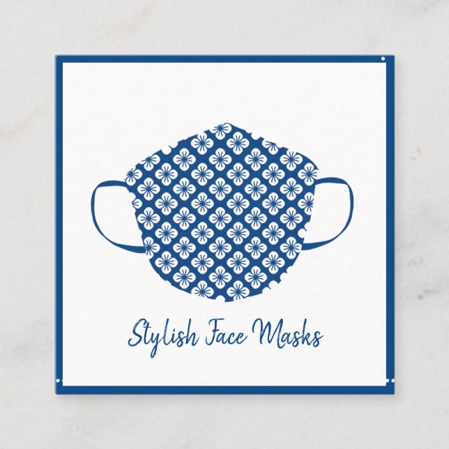 Stilvoll gestalteter Maskenbildner für das Seamstr Quadratische Visitenkarte (Vorderseite)