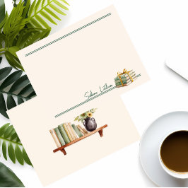 Stilvoll gestapelte Bücher Mehrzweckflach Mitteilungskarte