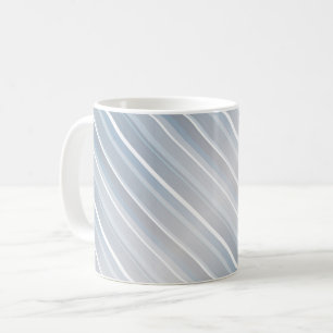 Stilvoll gestreift grau-blau kaffeetasse