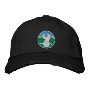 Stilvoll gestreifter Kreis Elegantes Design Bestickte Baseballkappe