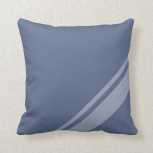 Stilvoll gestreiftes Taubenblau Kissen