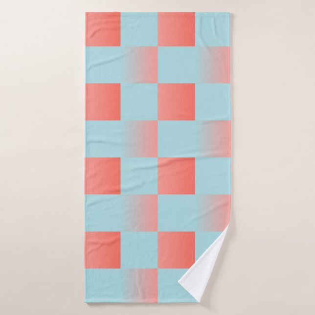 Stilvoll gestuftes Pulver blaue Korallen rosa Badehandtuch (Badehandtuch)