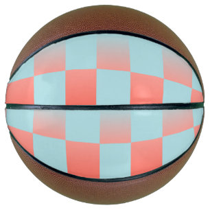 Stilvoll gestuftes Pulver blaue Korallen rosa Basketball