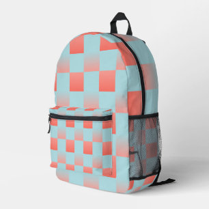 Stilvoll gestuftes Pulver blaue Korallen rosa Bedruckter Rucksack