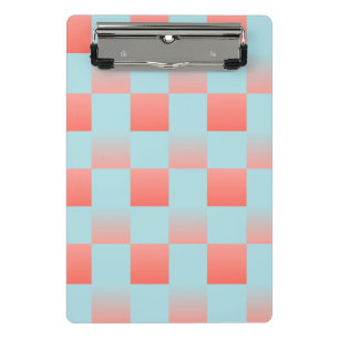 Stilvoll gestuftes Pulver blaue Korallen rosa Mini Klemmbrett