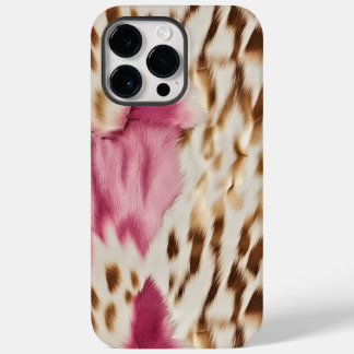 Stilvoll Girly Pink White Gold Zebra Case-Mate iPhone 14 Pro Max Hülle