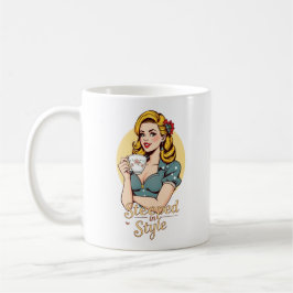 Stilvoll glamouröse Retro-Teetrinker Kaffeetasse