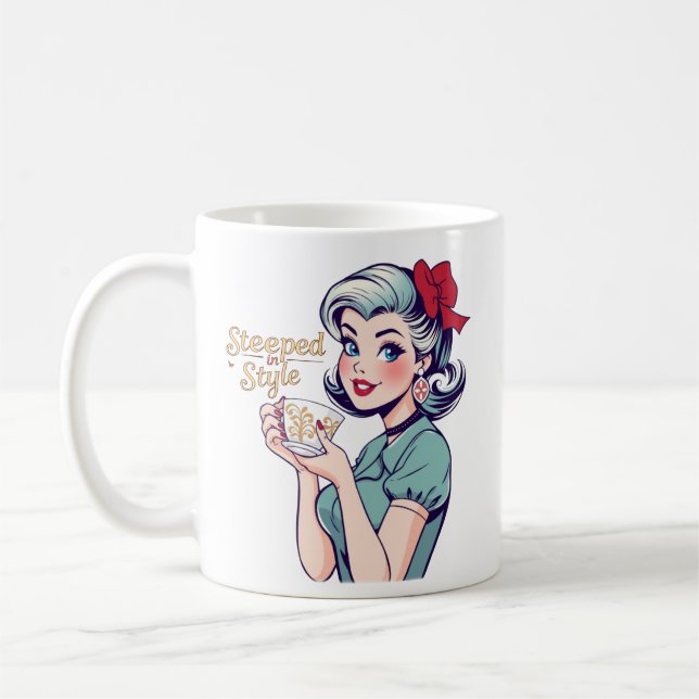 Stilvoll glamouröse Retro-Teetrinker Kaffeetasse (Links)
