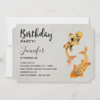 Stilvoll Gold Koi Fish Geburtstag