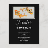 Stilvoll Gold Koi Fish Geburtstag