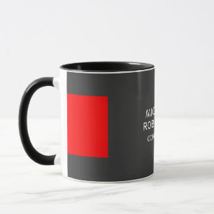 Stilvoll grau-rot Minimalistisch Moderne Tasse