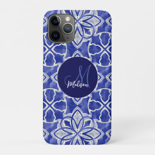 Stilvoll gürtelblau graue erste mit Monogramm Case-Mate iPhone Hülle