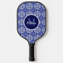 Stilvoll gürtelblau graue erste mit Monogramm Pickleball Schläger