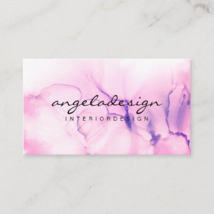 Stilvoll handgemalte nasse Wasserfarbe Ombre-Sprit Visitenkarte