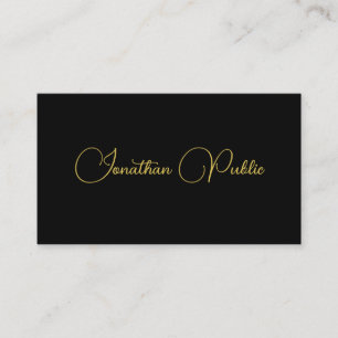 Stilvoll handgeschriebenes Gold Script Modernes Sc Visitenkarte