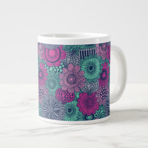 Stilvoll helles Muster prächtiger Blume Jumbo-Tasse