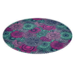 Stilvoll helles Muster prächtiger Blume Schneidebrett