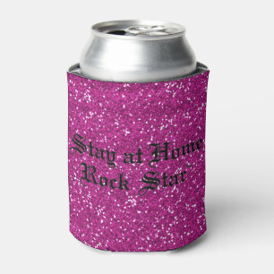 Stilvoll Hot Pink Glitzer Bleibe At Zuhause Rock S Dosenkühler