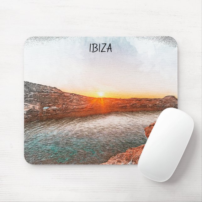 Stilvoll Ibiza Spain Sunset Mousepad (Mit Mouse)