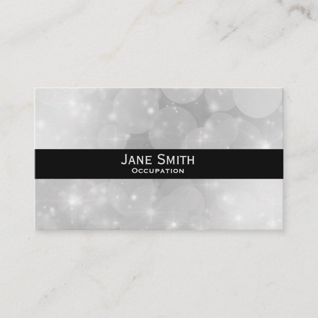 Stilvoll in silber und schwarz, modern und trendig visitenkarte (Vorderseite)