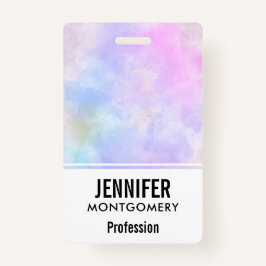 Stilvoll Lila rosa Blau Abstrakte Wasserfarbe Ausweis