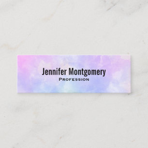 Stilvoll Lila rosa Blau Abstrakte Wasserfarbe Mini Visitenkarte