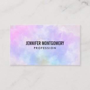 Stilvoll Lila rosa Blau Abstrakte Wasserfarbe Visitenkarte