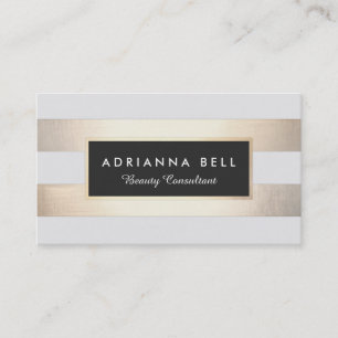 Stilvoll Luxe Gold gestreift Schönheit und Mode Visitenkarte
