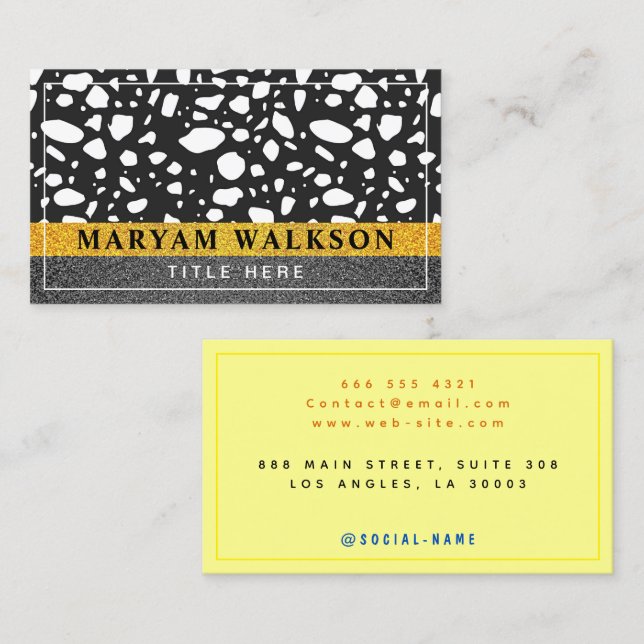 Stilvoll, luxuriös, elegant, elegant, elegant und  telefonnummerkarte (Vorne/Hinten)