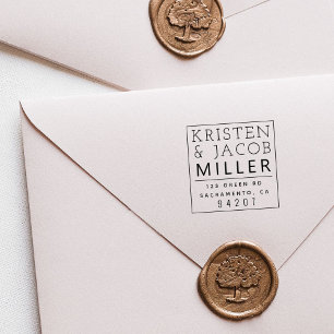 Stilvoll Minimalistisch   Briefmarke der Rücksende Permastempel