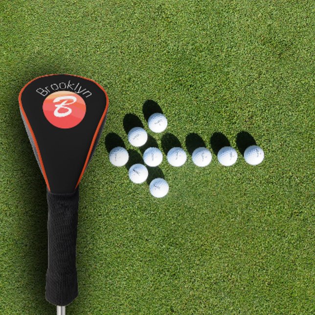 Stilvoll minimalistischer Buchstabe B schwarz Golf Headcover (Von Creator hochgeladen)