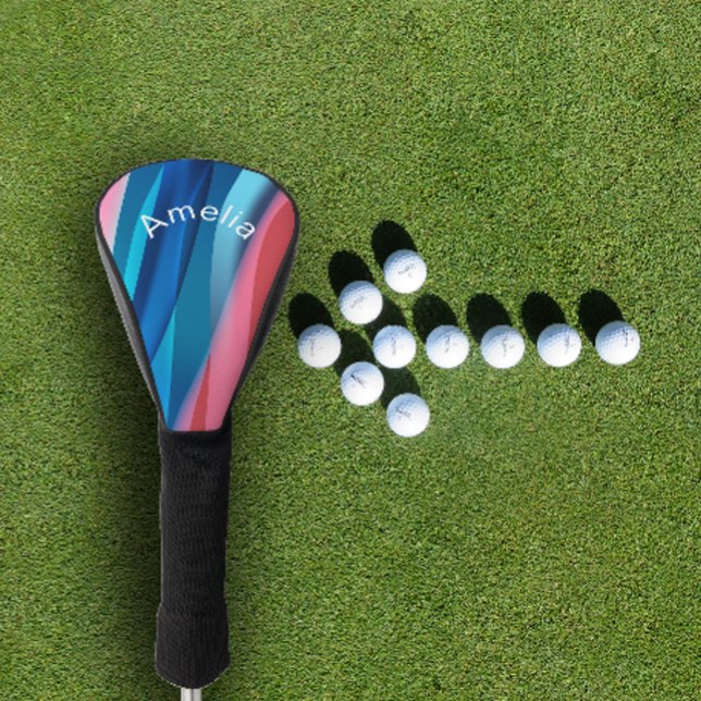 Stilvoll minimalistischer Korallengrabenname Golf Headcover (Von Creator hochgeladen)