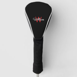 Stilvoll Minimalistisches Mit Monogramm Schwarz Golf Headcover