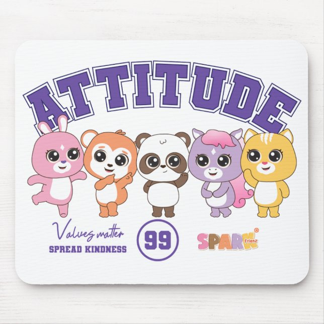 Stilvoll mit Adorable Animal Friends Mousepad (Vorne)