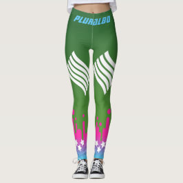 Stilvoll mit Monogramm rosa Farbverlauf Leggings