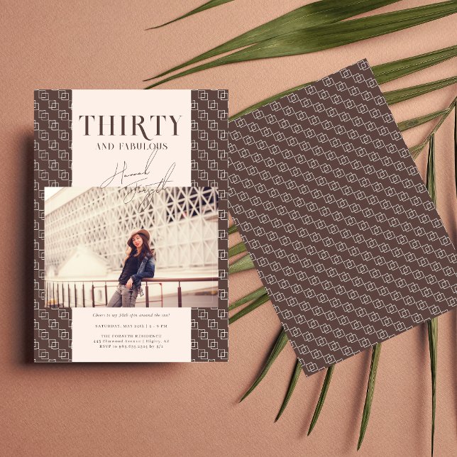 Stilvoll modern 30 | 30. Geburtstag Foto Einladung (Von Creator hochgeladen)