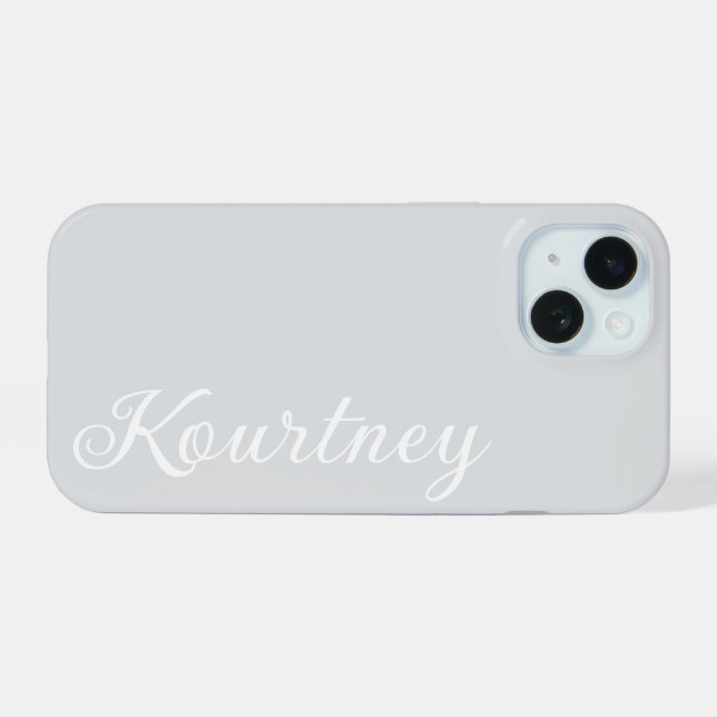 STILVOLL MODERN ELEGANTE INDIVIDUELL ANGEPASSTER N iPhone 15 HÜLLE (Rückseite (Horizontal))
