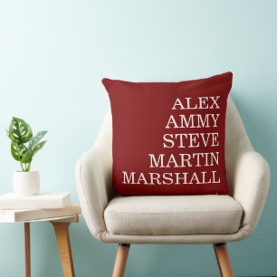 STILVOLL MODERNE ELEGANTE INDIVIDUELLE NAME DUNKEL KISSEN