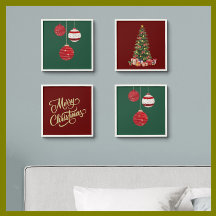 Stilvoll Moderne frohe Weihnachten 8"x8" Peel & St