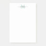 Stilvoll moderne Girly Script Monogram Aquamarin G