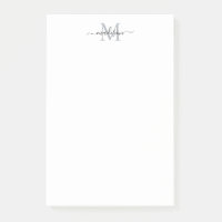 Stilvoll moderne Girly Script Monogram Black Gray