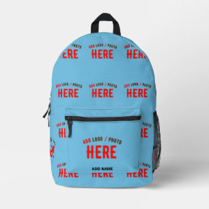 STILVOLL MODERNE KUSTOM SWAG SKY BLAUE VERIFIKATIO BEDRUCKTER RUCKSACK