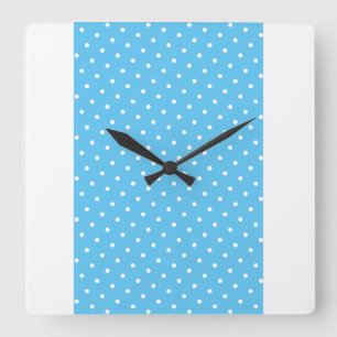 Stilvoll moderne, weiße Streifen mit blauen Streif Quadratische Wanduhr